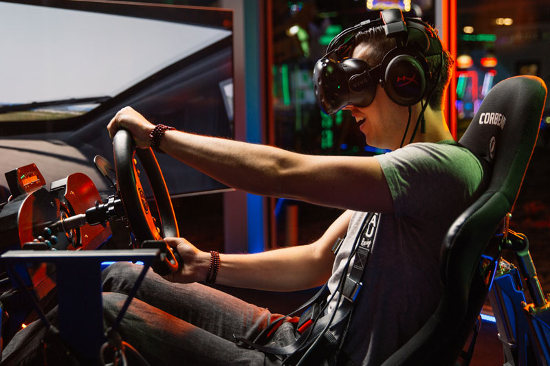 driving a car in virtual reality
